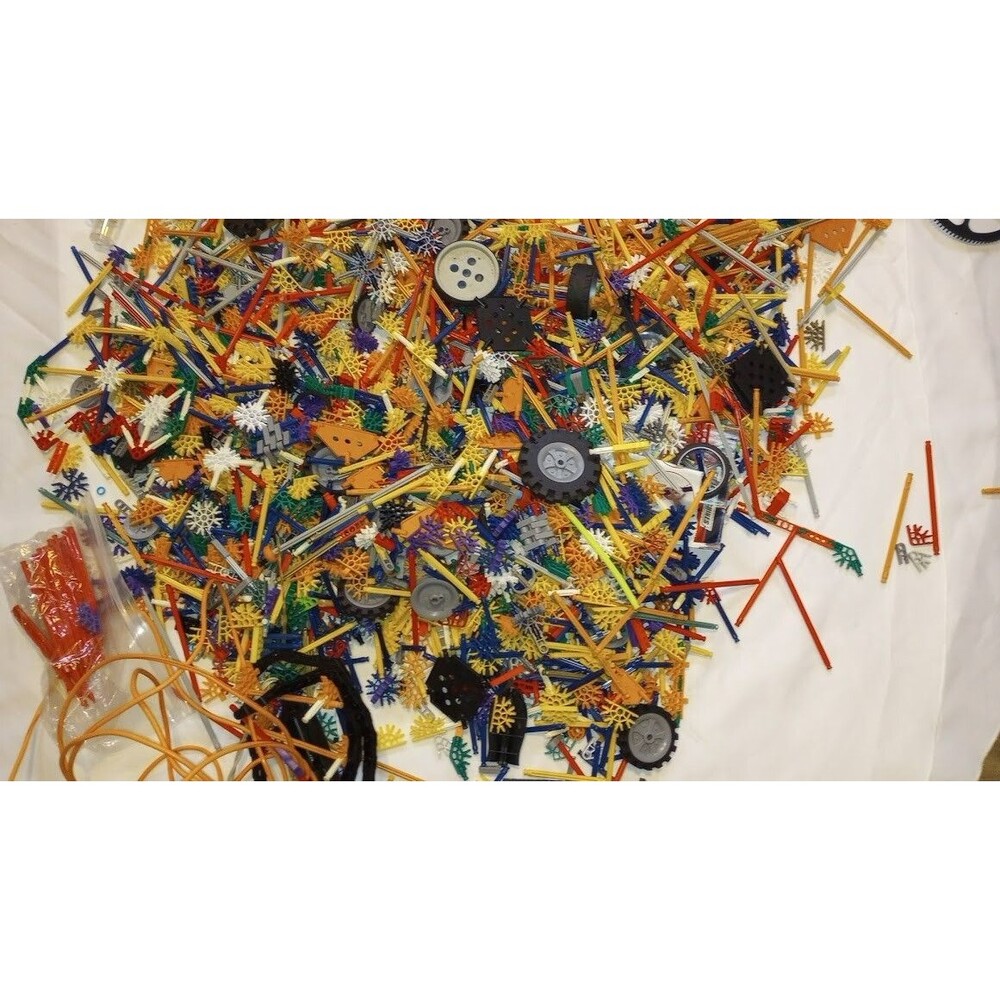 Huge Knex K'nex Classic & Mini Bulk Lot: Rods, Connectors, Panels, Tires,Etc.